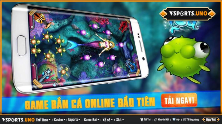 Giao diện game bắn cá online hiện đại với đồ họa sống động